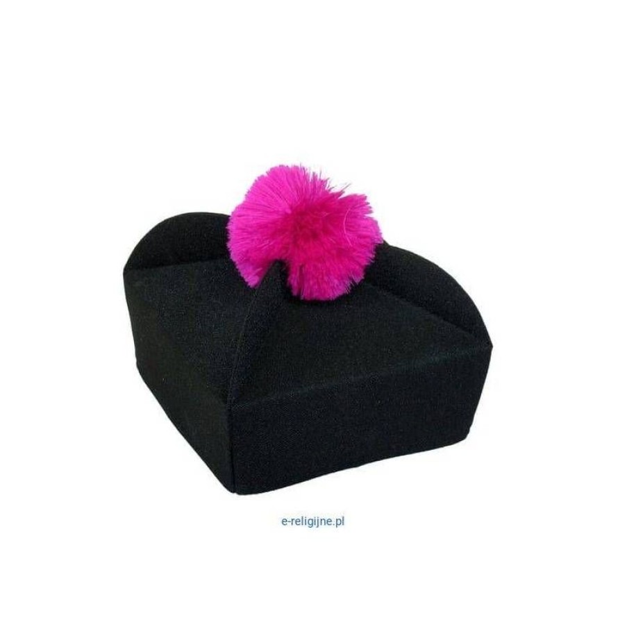 Vetements Du Clerge Articles Religieux | Barrette Noir Avec Pompon Colore 4 Cornes