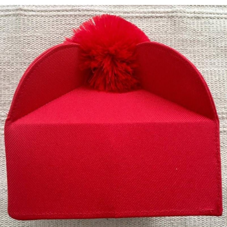 Vetements Du Clerge Articles Religieux | Barrette - Rouge Avec Pompon