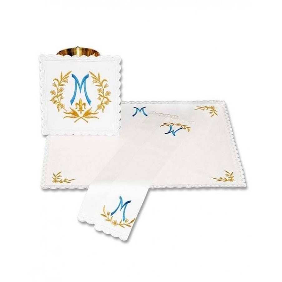 Linges D'Autel Articles Religieux | Linge D'Autel Ave Maria Blue