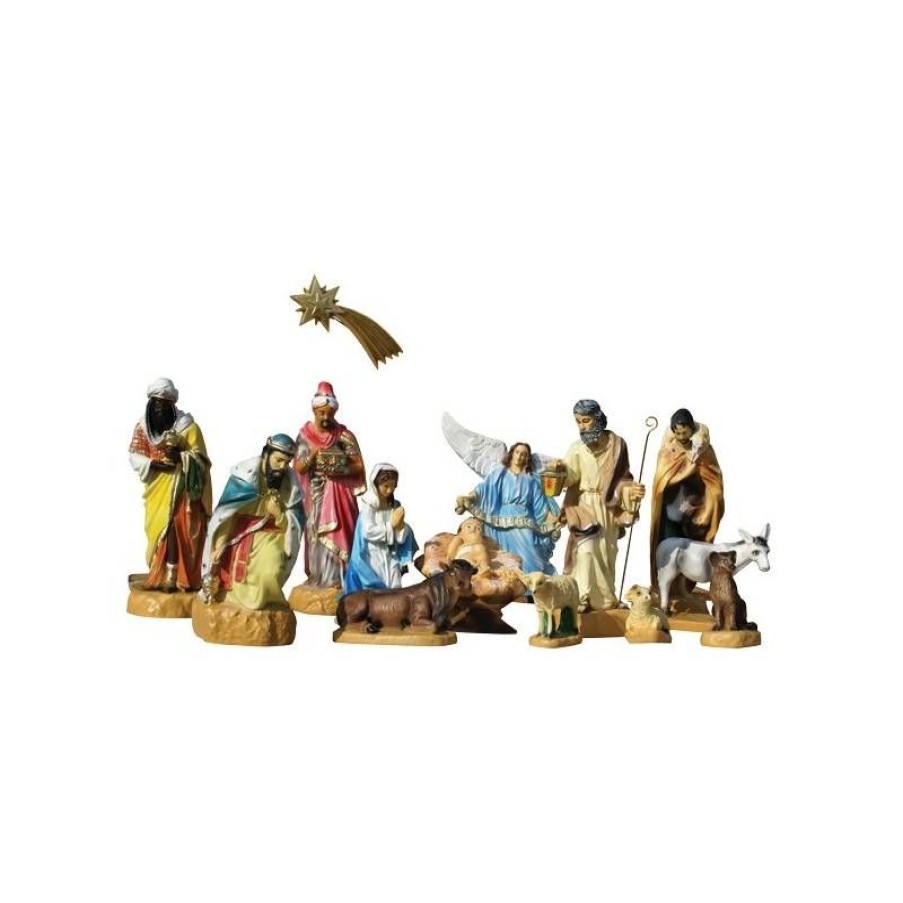 Grandes Occasions Articles Religieux | Creche - 14 Santons Hauteur 54 Cm