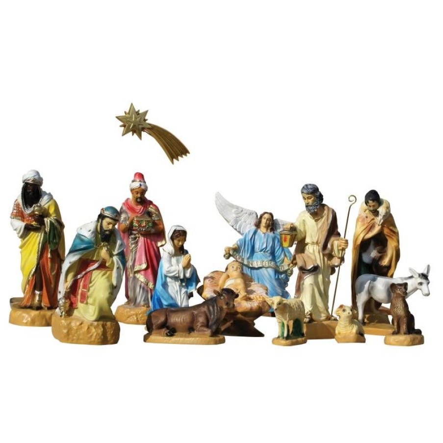 Grandes Occasions Articles Religieux | Creche - 14 Santons Hauteur 54 Cm