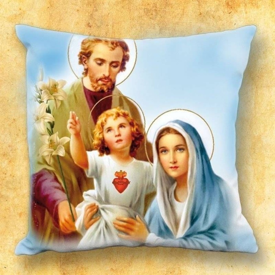 Grandes Occasions Articles Religieux | Coussin Avec Motif Religieux - Sainte Famille