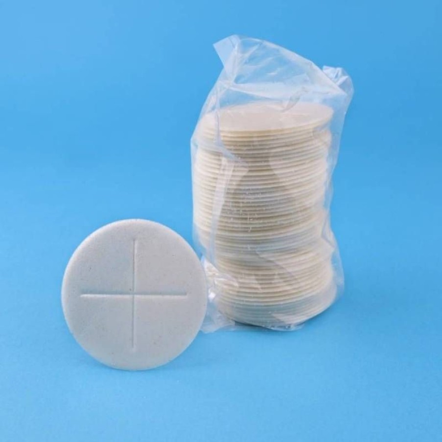 Consomables Articles Religieux | Hostie - Pain Pour Celebrant 6.8 Cm - Blanche (100 Pcs)