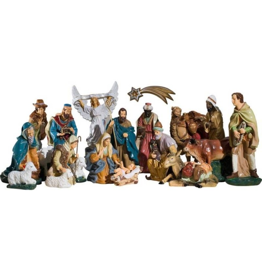 Grandes Occasions Articles Religieux | Creche - 30 Santons Hauteur Vers 55 Cm