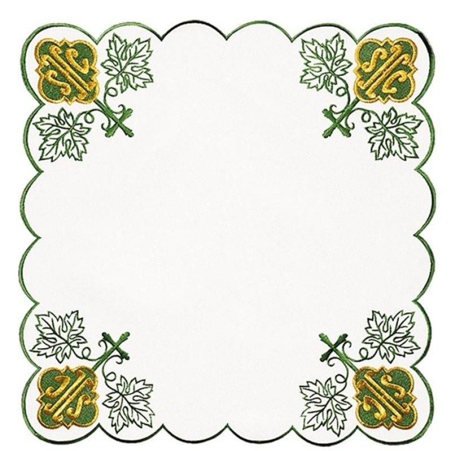 Serviettes D'Autel Articles Religieux | Serviette D'Autel Ihs Vert