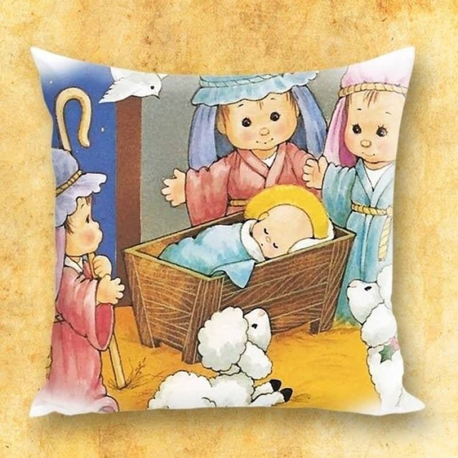 Grandes Occasions Articles Religieux | Coussin Avec Motif Religieux - Noel