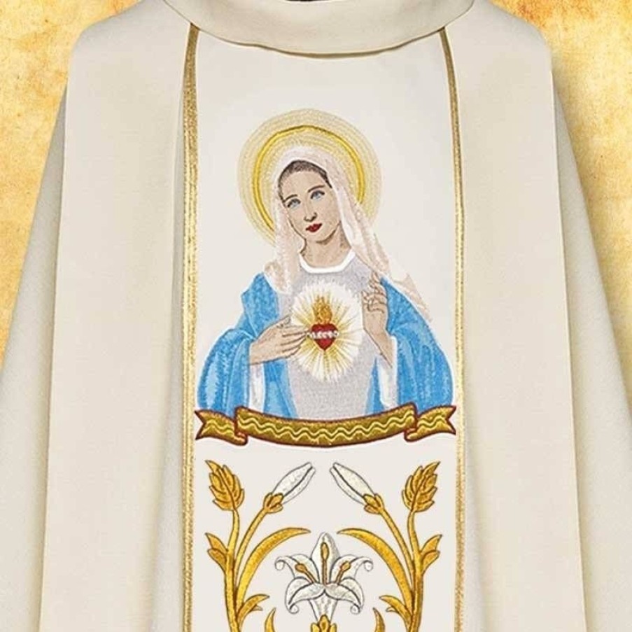 Chasubles Articles Religieux | Chasuble Mariale Nd