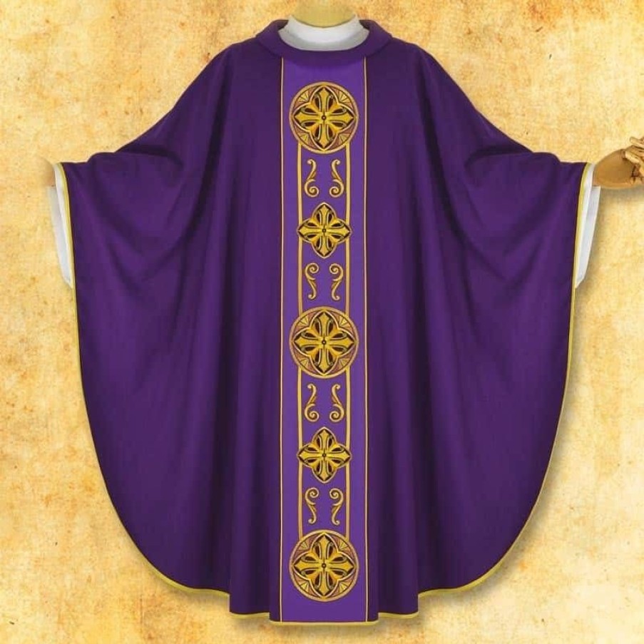 Chasubles Articles Religieux | Chasuble Avec Ceinture Brodee