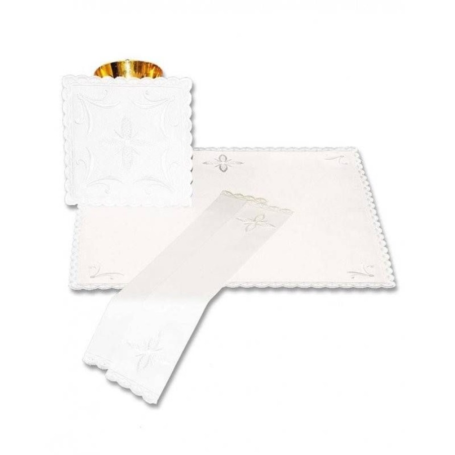 Linges D'Autel Articles Religieux | Linge Dautel Croix Carre - Blanc - Complet