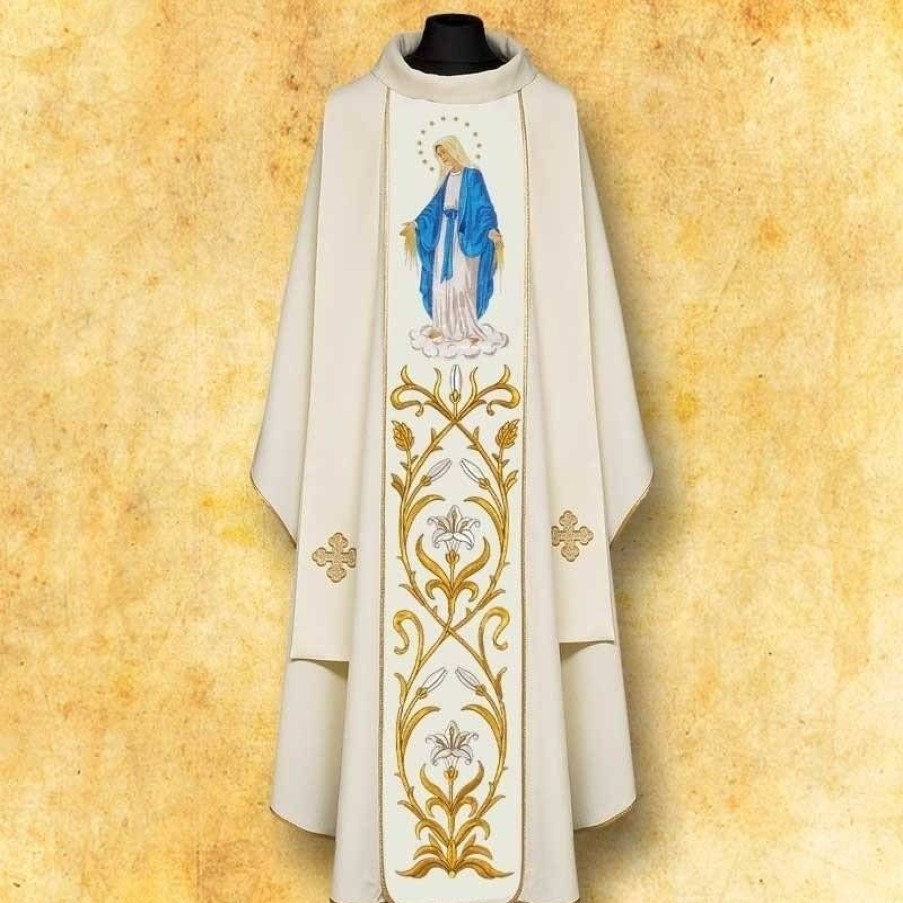 Chasubles Articles Religieux | Chasuble Mariale Vierge Marie