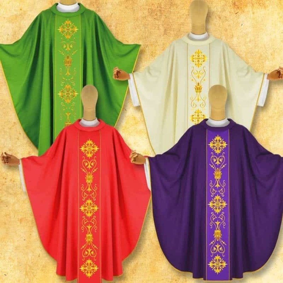 Chasubles Articles Religieux | Chasuble Avec Ceinture Brodee