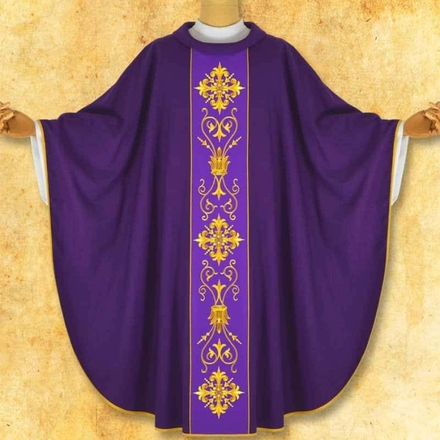 Chasubles Articles Religieux | Chasuble Avec Ceinture Brodee